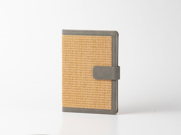 Cuaderno de cuero sintético A5, con hebilla magnética, tapa de papel de lino, 80 páginas en blanco