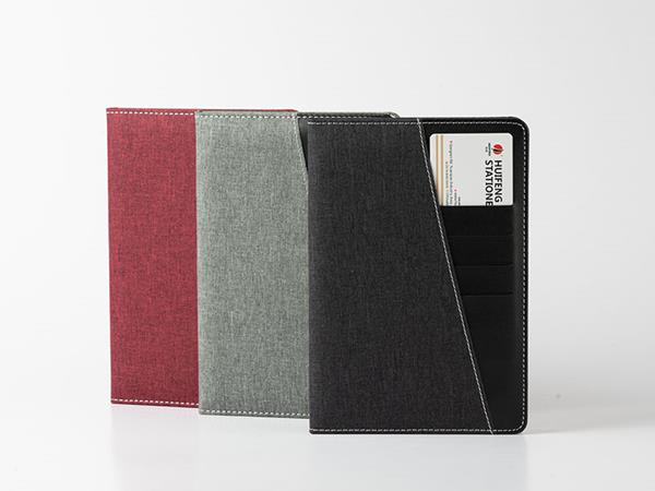 Cuadernos de cuero de dos colores, con bolsillos para guardar documentos o tarjetas, 80 páginas rayadas