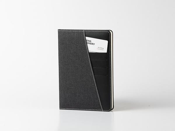 Cuadernos de cuero de dos colores, con bolsillos para guardar documentos o tarjetas, 80 páginas rayadas